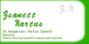 zsanett martus business card